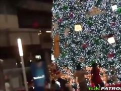 Busty Asian babe takes long schlong in pussy