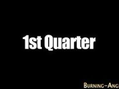 Goth teen rides black rod