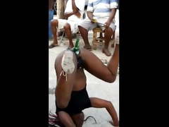 Bottle in pussy