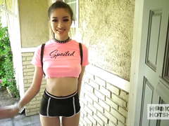 Pretty teen babe Scarlett Bloom gets used by Bryan Gozzling