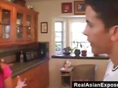 RealAsianExposed How a beautiful Asian eats with 2 chopsticks