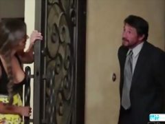 Teen babe Alice Lighthouse plays with a neighbors huge cock