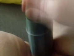 Cucumber pussy stretching