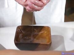 Exotic lubed babe gets orgasmic massage session