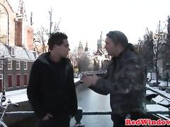 Real dutch hooker in lingerie doggystyled